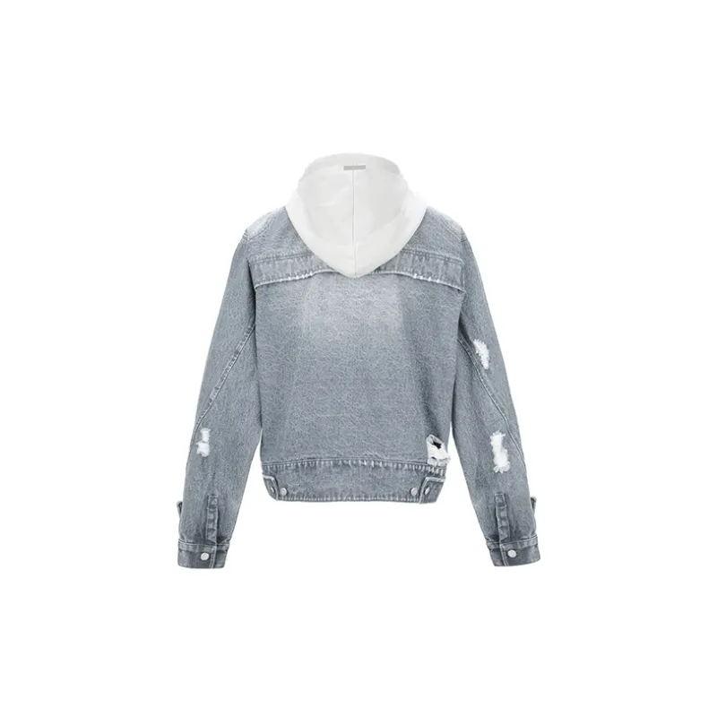 C2H4 Asymmetrical Layered Denim Jacket-1
