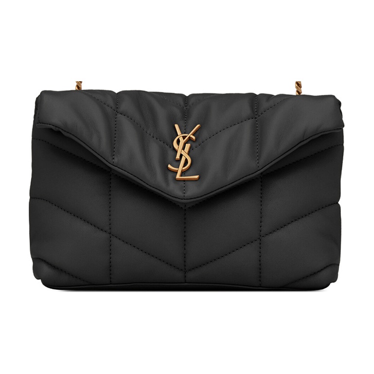 ショルダーバッグ・ポシェット Saint Laurent FW25 YSL BAG S PUFFER (734153AACQO 1000) Black Puffer small quilted leather shoulder bag | SAINT