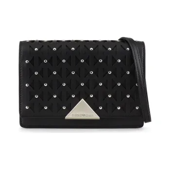 EMPORIO ARMANI Polyester Crossbody Bag Shoulder Bag Women's Black