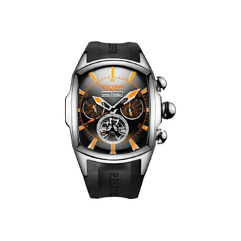 REEF TIGER Aurora Collection Tank II Automatic Mechanical Movement Watch Men's Watches Black Dial