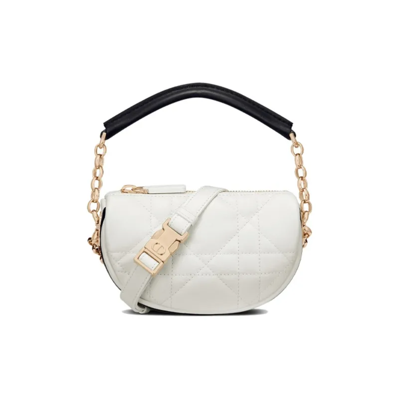 DIOR Vibe Sheepskin Hobo Shoulder Bag, Crossbody Bag, Handbag Extra Mini Women's White-0