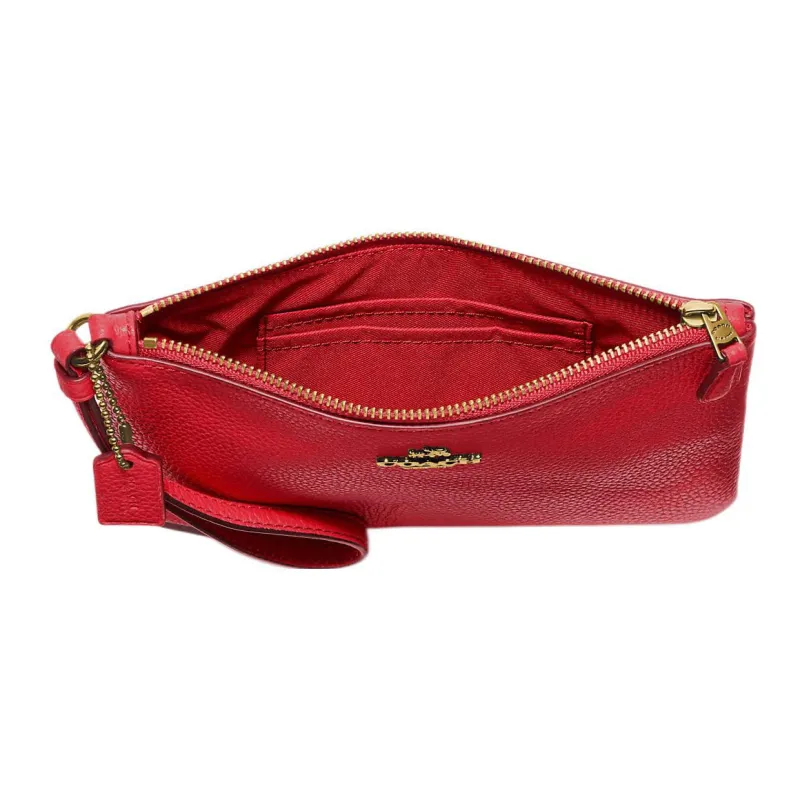 COACH Wristlet Leather Mahjong Box Clutch Wrist Bag Women's-1