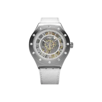 SWATCH Men 37.4mm Skeleton Watch YAS109