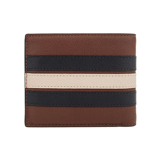 COACH 3 IN 1 Wallet Cow Leather Wallet Mini Men's Brown Multicolor-1