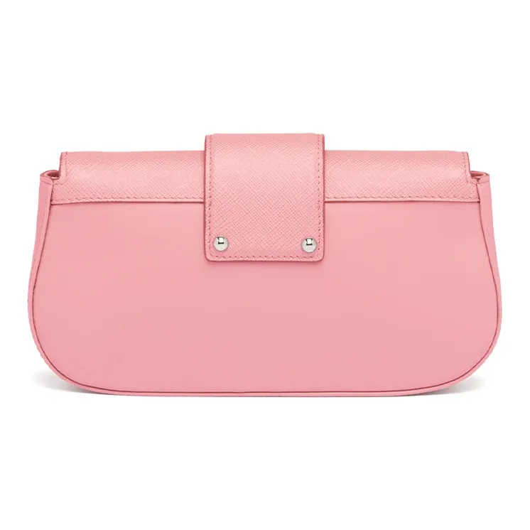 PRADA Sidonie Calfskin Shoulder Bag, Crossbody Bag Women's Pink-2