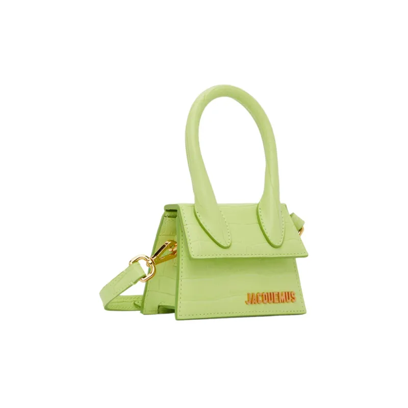 Jacquemus Leather Shoulder Bag, Handbag Women's Light Green-1