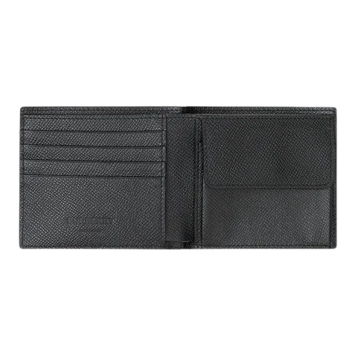 Burberry Cow Leather Wallet, Card Holder, Coin Purse Men's Black-2