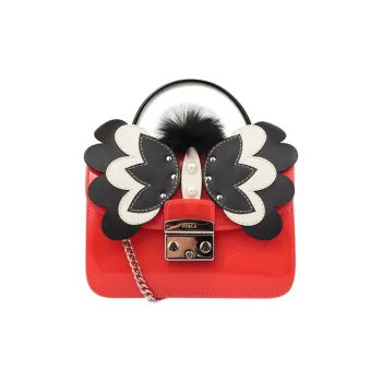 Furla Candy PVC One Shoulder Handbag Mini Women's Red