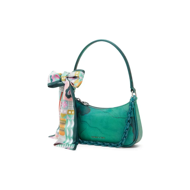 CHARLES&KEITH Fabric Small Square Bag Shoulder Bag Small Size Women's Multicolor-16