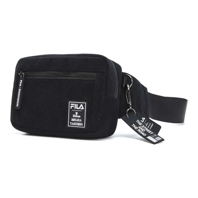 FILA Fabric Crossbody Bag, Fanny Pack Regular Unisex Jet Black-1