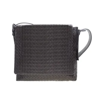 Bottega Veneta Cow Leather Shoulder Bag Crossbody Bag Men's Coffee