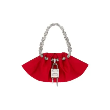 GIVENCHY Kenny Mulberry Silk Handbag Mini Women's Red