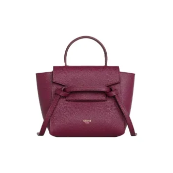 CELINE Grained Calfskin Catfish Bag Portable Crossbody Bag Shoulder Bag Regular Women's Berry Purple