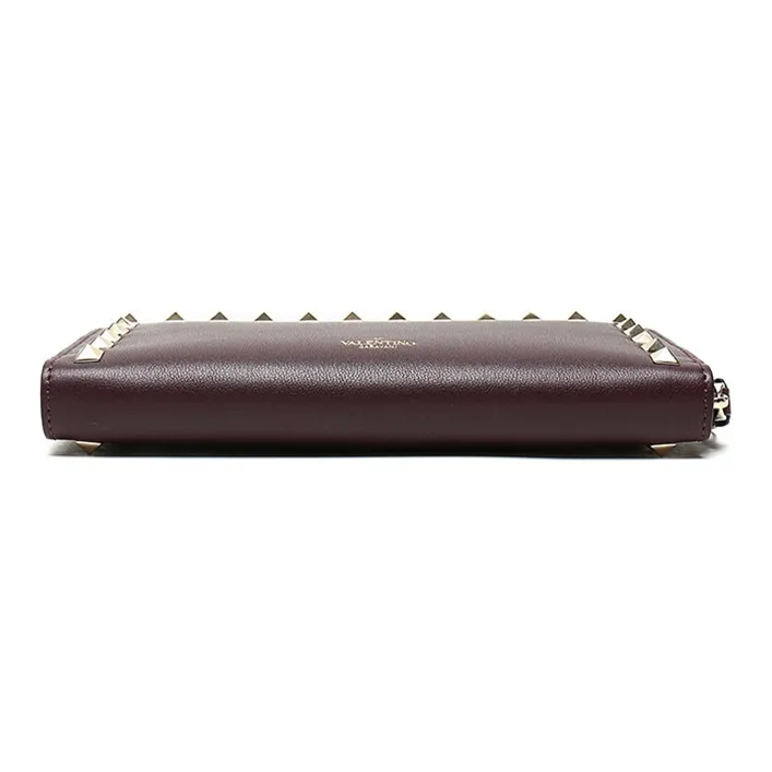 Valentino Leather Wallet Women's Deep Red-4