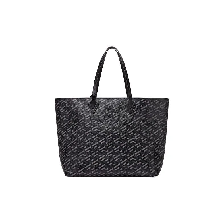 FANSIZHE La Medusa Canvas Tote Bag Shopping Bag Handbag Unisex Gray Black-2