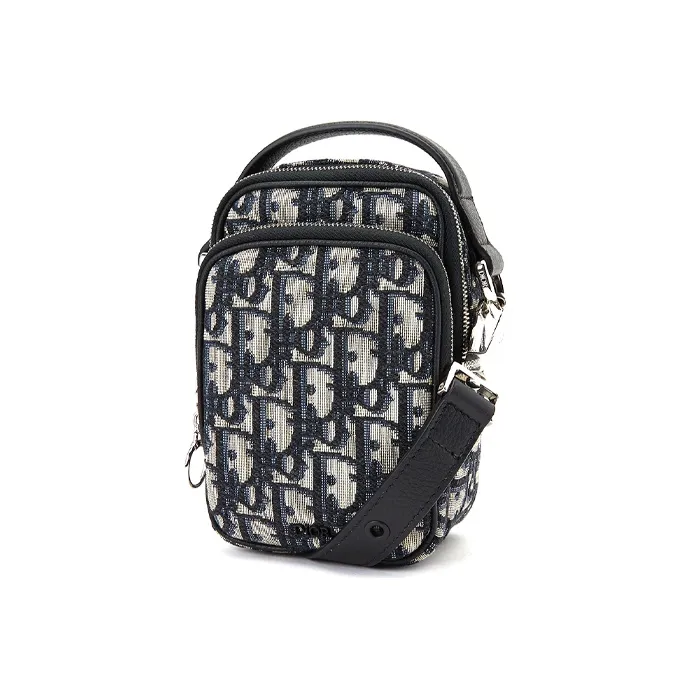 DIOR Fabric Camera Bag Shoulder Bag Crossbody Bag Unisex Black-1