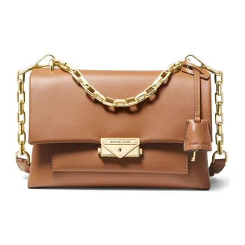 MICHAEL KORS Cece Cow Leather Shoulder Bag Crossbody Bag Medium Size Women's Brown