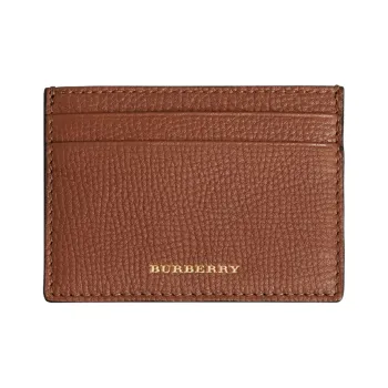 Burberry Cow Leather Card Holder Unisex Brown