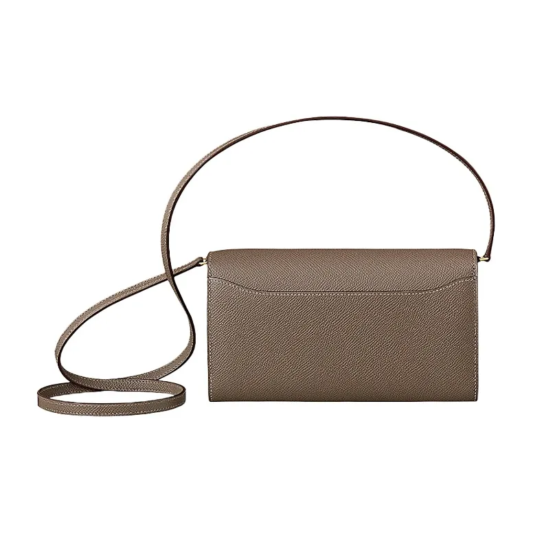 HERMES Constance To Go Epsom Leather Wallet Shoulder Bag Crossbody Bag Regular Women's 18 Etoupe Elephant Gray-1