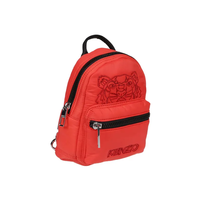 KENZO Nylon Backpack Crossbody Bag Unisex Red-2