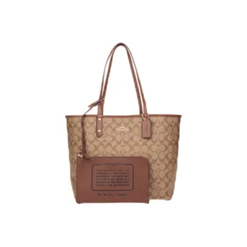 COACH City PVC Tote Bag Shopping Bag Combo Handbags Shoulder Bags Large Size Women's Brown