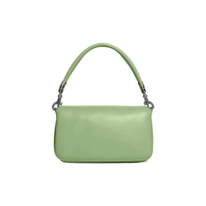 COACH Pillow Tabby Leather Shoulder Bag, Pillow Bag, Cloud Bag, Shoulder Bag, Crossbody Bag, Handbag Women's Green-2