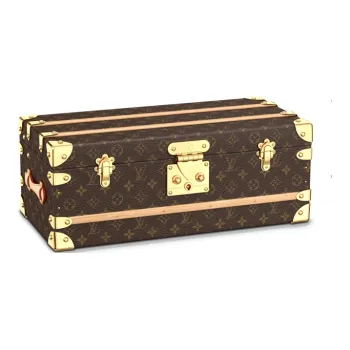 LOUIS VUITTON Canvas With Wooden Strip Base Flower Boxes Storage Unisex Brown