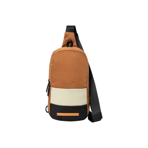 Anta Fabric Crossbody Sports Bag Fanny Pack Men's Milk Brown