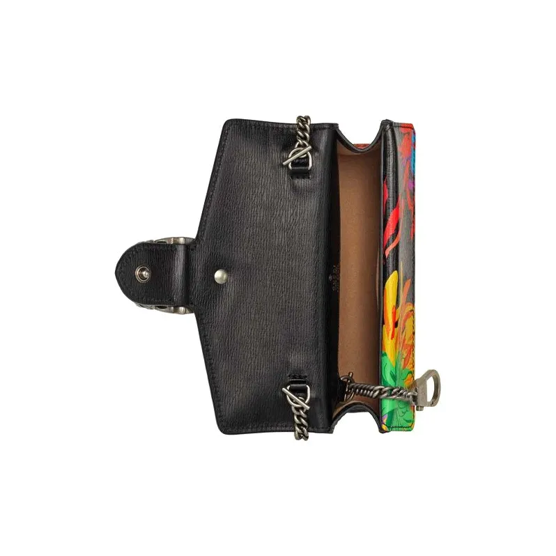 GUCCI Dionysus Leather Shoulder Bag Crossbody Bag Handbag Extra Mini Women's Black/Multicolor-5