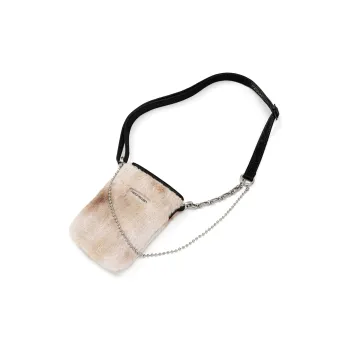 COMBACK Plush Shoulder Bag Crossbody Bag Small Size Women's Milk Tea Brown