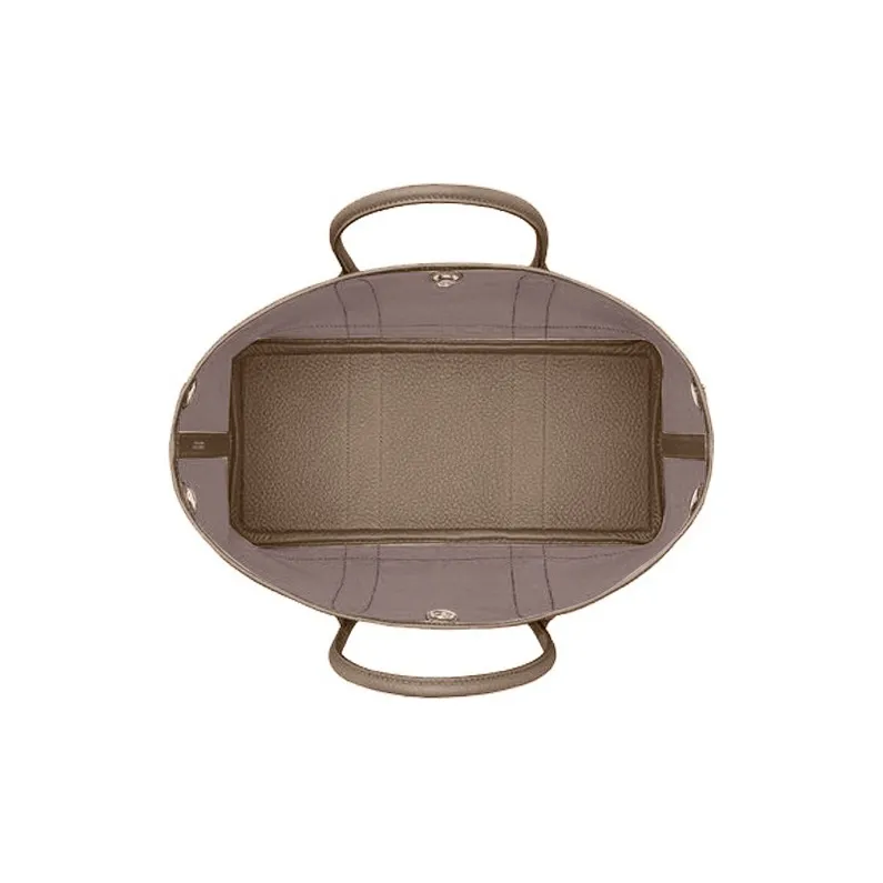 HERMES Garden Canvas With Leather Canvas Bag Handbags Women's Etoupe/Beige De Weimar Elephant Gray/Weimar Dog Beige-2