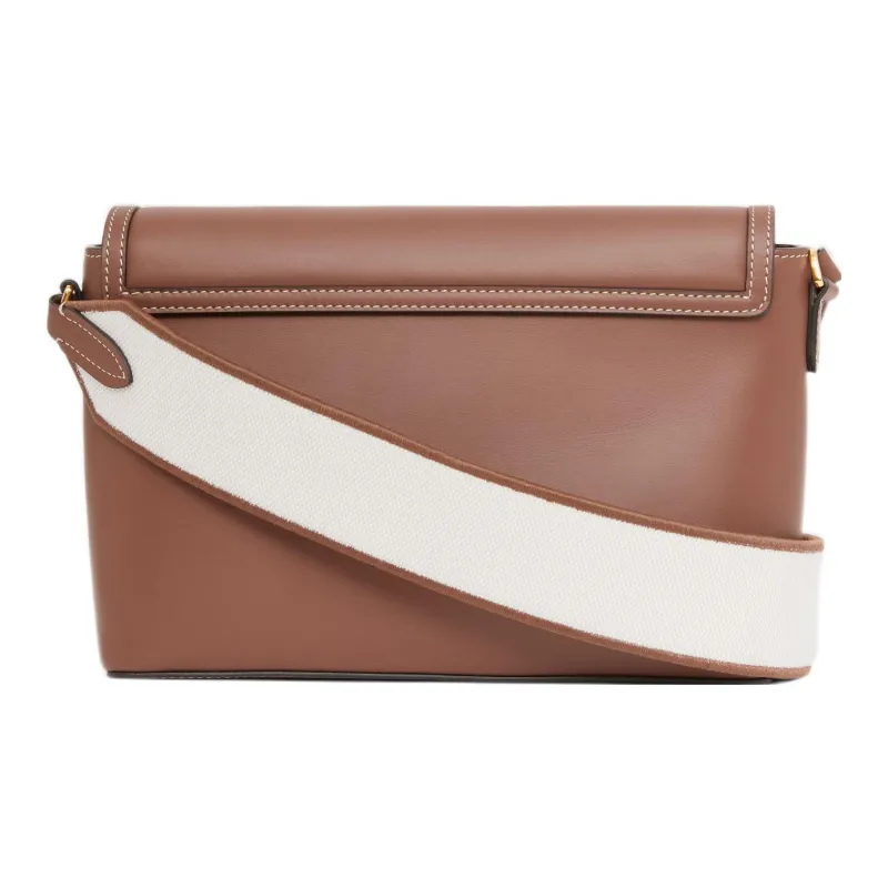 Burberry Note Large Logo Crossbody Bags Unisex Tan-2