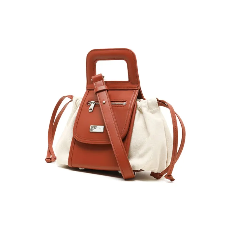 ADER ERROR Canvas With Leather Shoulder Bag Regular Unisex White-1