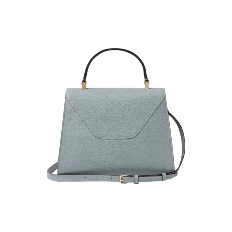 Valextra Iside Calfskin Shoulder Bag, Crossbody Bag, Handbag Women's Blue-3