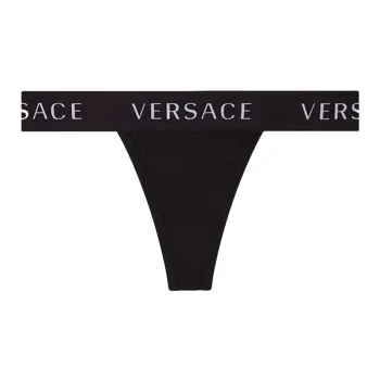 VERSACE Logo Waistband Thongs