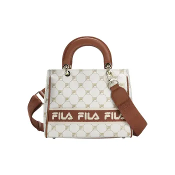 FILA PU Portable Small Bag Trendy Bag, Shoulder Bag, Crossbody Bag Regular Women's Calamus White