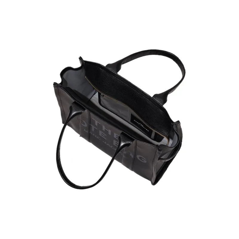 MARC JACOBS Tote Leather Tote Bag, Shopping Bag, Shoulder Bag, Handbag Tubas Unisex Black-3
