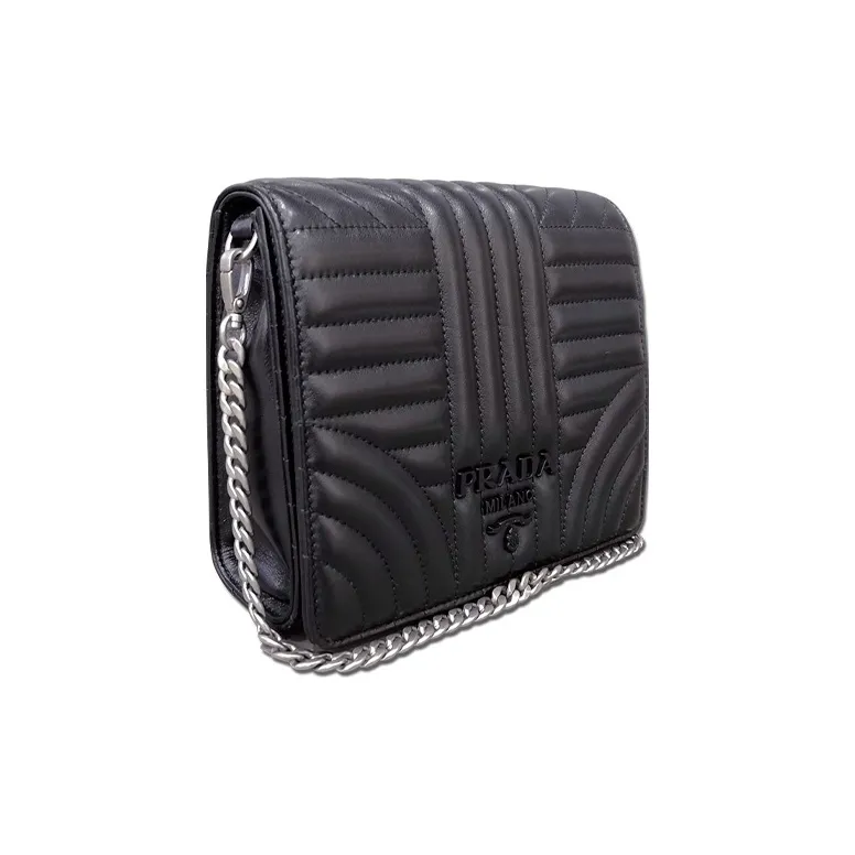 PRADA Sheepskin Shoulder Bag Crossbody Bag Regular Women's Black-1