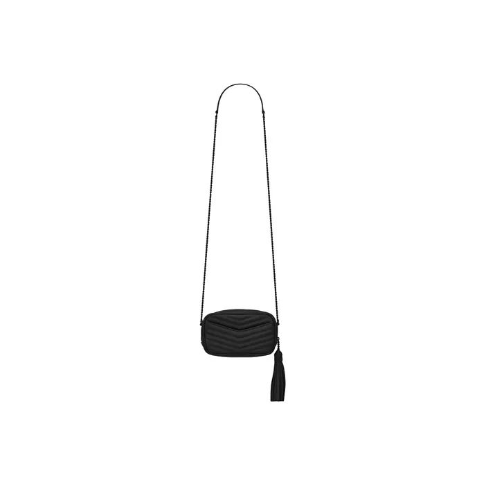 SAINT LAURENT LOU Quilting Leather Chain Bag Crossbody Bag Camera Bag Shoulder Bag Women's Black-4