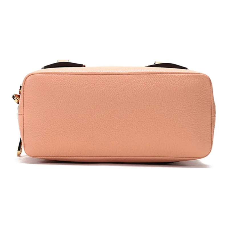 Chloe Cow Leather Portable Crossbody Bag, Shoulder Bag Trumpets Women's Peach Blossom Orange-4