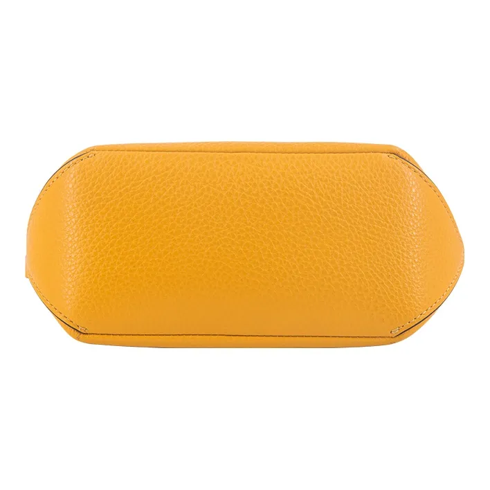 COACH Leather Shoulder Bag, Crossbody Bag Trumpets Women's Yellow-4