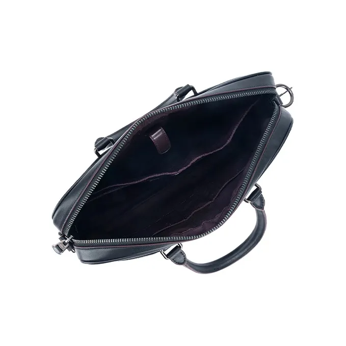 COACH Beckett Canvas With Leather Briefcase Large Size Men's Charcoal Black Monogram-2