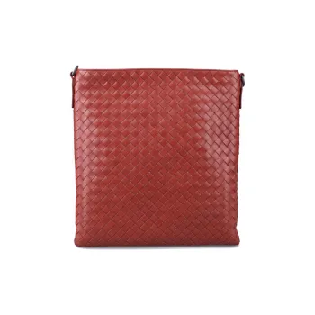 Bottega Veneta Cow Leather Clutch Men's Red