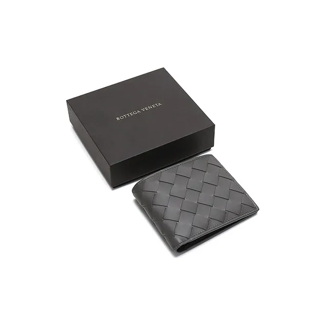 Bottega Veneta Leather Wallet Men's Graphite-5