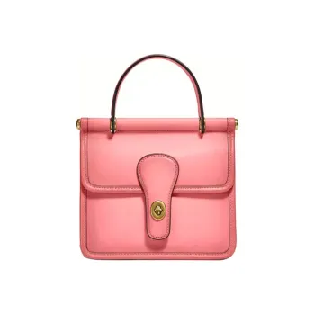 COACH Willis Leather Crossbody Bag Shoulder Bag Crossbody Bag Small Size Women's Vintage Distressed Cherry Blossom Pink