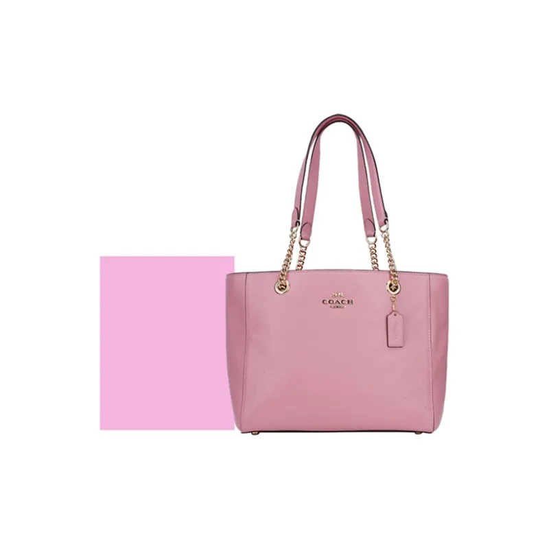 COACH Marlie Leather Tote Bag Shopping Bag Handbag Shoulder Bag Large Size Women's Pink-5