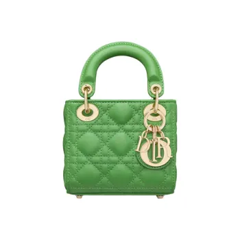 DIOR Lady Dior Sheepskin Lady Dior Bag, Shoulder Bag, Crossbody Bag, Handbag Extra Mini Women's Green
