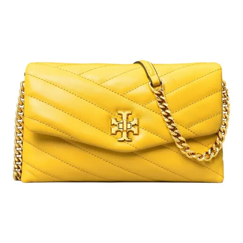 TORY BURCH Sheepskin Lipstick Wallet Shoulder Bag Crossbody Bag Mini Women's Yellow