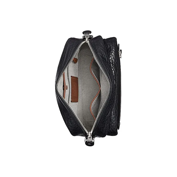 COACH Beat Sheepskin Shoulder Bag Medium Size Men's Light Antique Nickel & Black-2