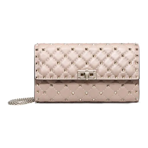 Valentino Sheepskin Chain Bag Shoulder Bag Women's Nude Pink
